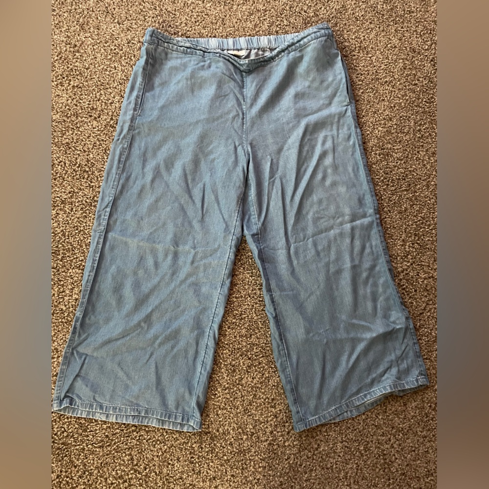 J. Jill chambray linen wide leg pants